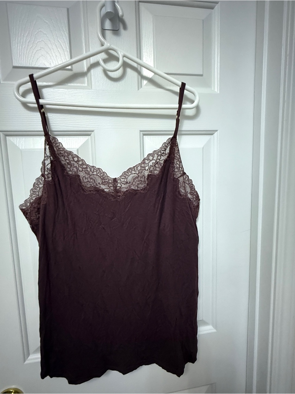 Soma Brown Lace-Trim Camisole